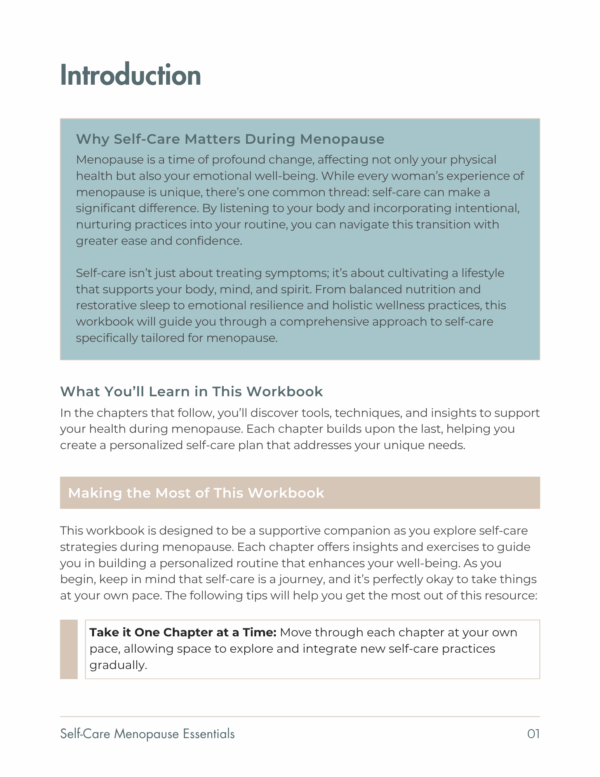 Menopause Self-Care Essentials Workbook - Image 3